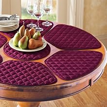 Kitchen Table Placemat and Centerpiece Set - 7 Pc, Red