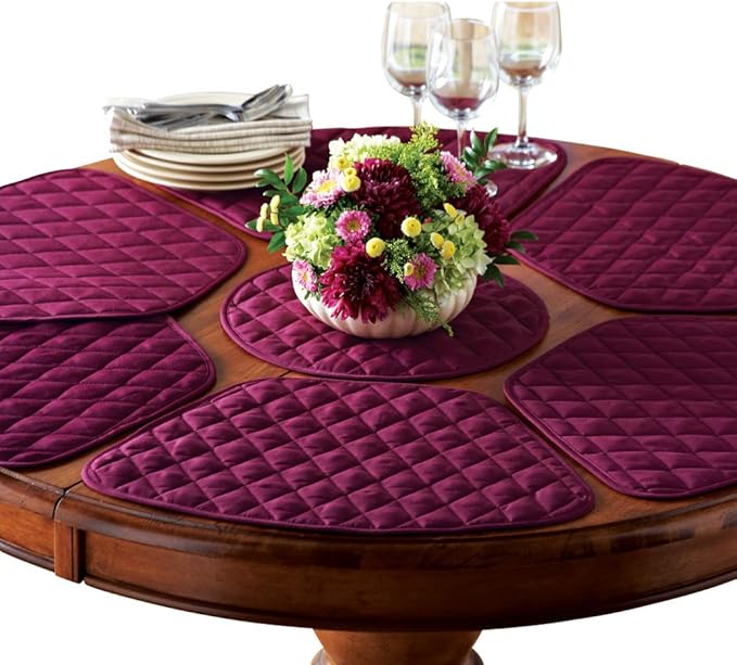 Kitchen Table Placemat and Centerpiece Set - 7 Pc, Red