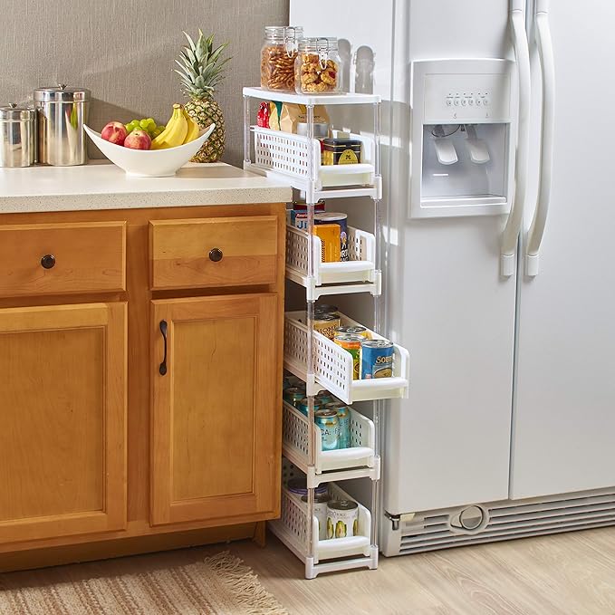 Skymall Slim Storage with Five Slide-Out Drawers