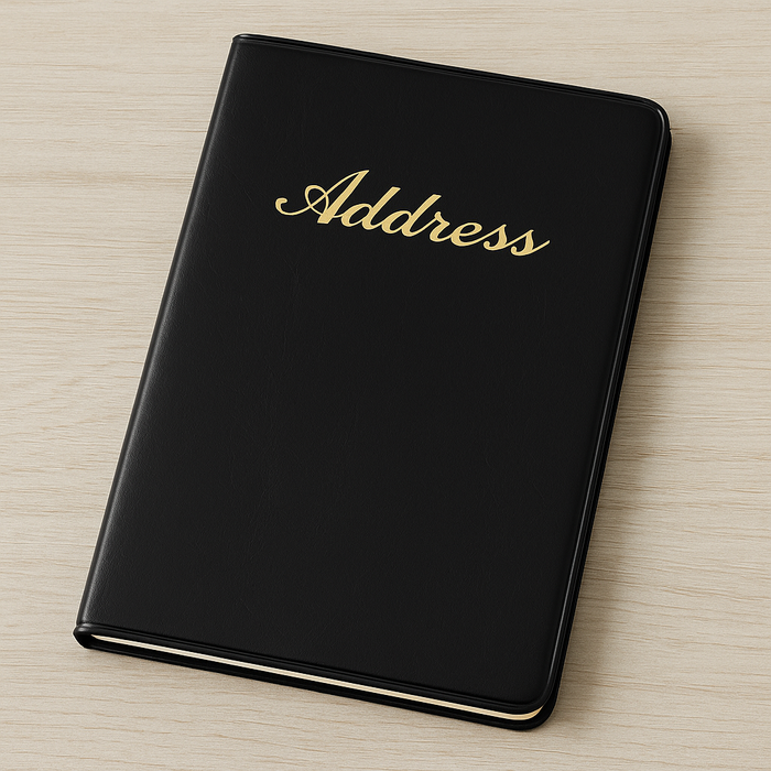 Skymall 100 Page Address Book Black with Address On Cover