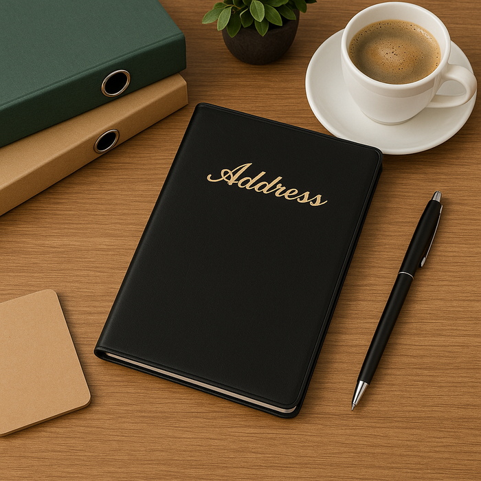 Skymall 100 Page Address Book Black with Address On Cover