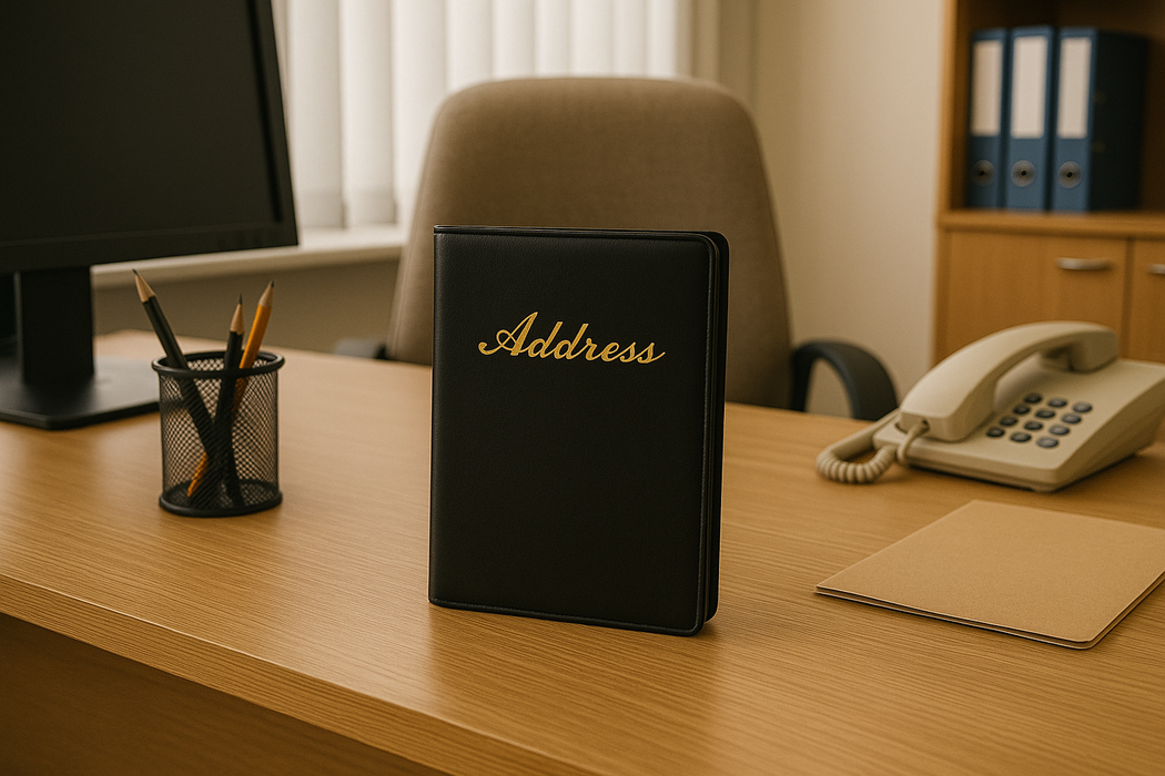 Skymall 100 Page Address Book Black with Address On Cover