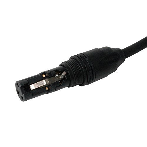 Quad Series XLR Cable, 4-Conductor, Male to Female Cord, 3 feet