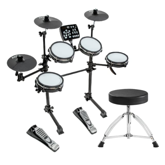 7-Piece Electronic Drum Set, Adult, Professional Electric Drum Set, Included Drum Sticks & Throne