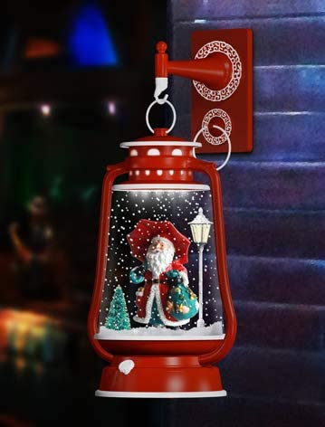 Holiday LED Lighted Musical Santa Lantern
