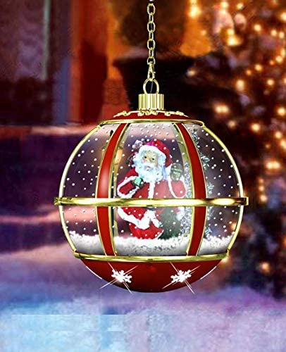 Holiday LED Lighted Musical Santa Snow Globe