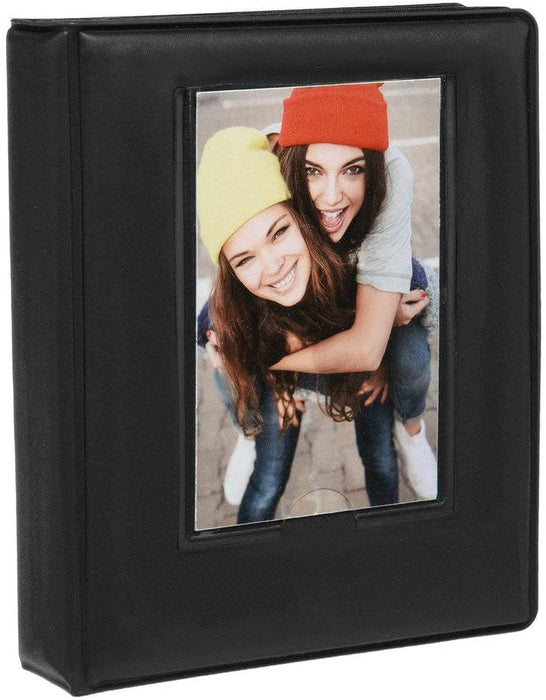 2x3 Photo Album 64-Pocket Mini Photo Album w/ Transparent Window Cover for 2”x3” ZINK Zero Ink Photo Paper Compatible with Kodak, Lifeprint, Polaroid, HP, Canon, Fujifilm 2x3