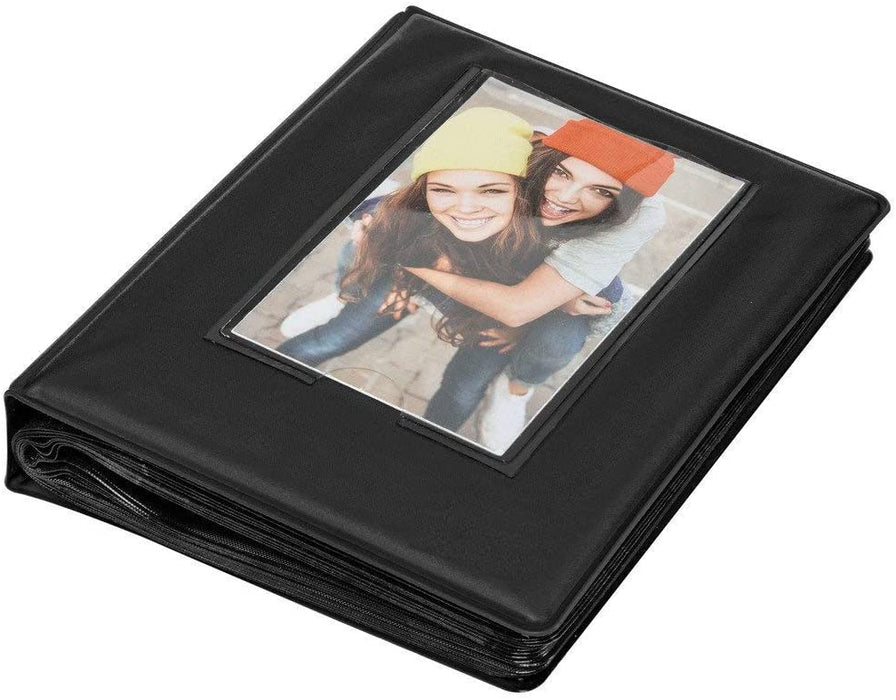 2x3 Photo Album 64-Pocket Mini Photo Album w/ Transparent Window Cover for 2”x3” ZINK Zero Ink Photo Paper Compatible with Kodak, Lifeprint, Polaroid, HP, Canon, Fujifilm 2x3