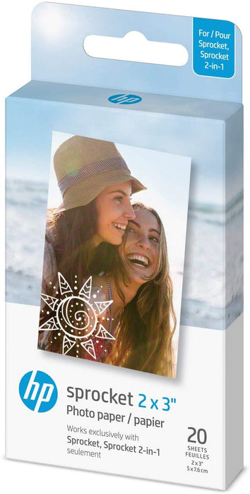 2x3 Premium Zink Sticky Back Photo Paper (20 Sheets) Compatible with HP Sprocket Photo Printers