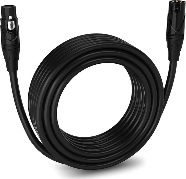 Microphone XLR Cable, Male to Female, 3 Pin Mic Cable for Pro Audio Interface, 50 feet