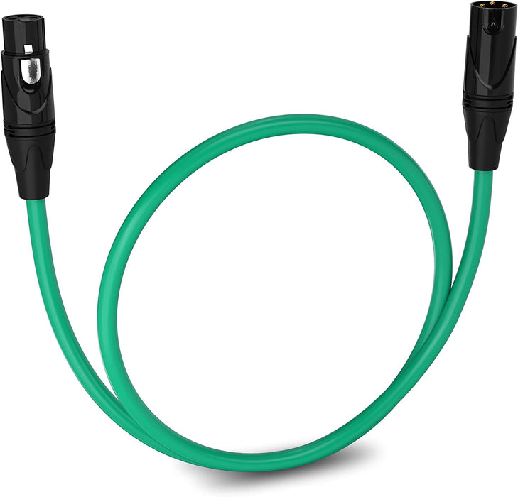 Microphone XLR Cable, Male to Female, 3 Pin Mic Cable for Pro Audio Interface, 1.5 feet
