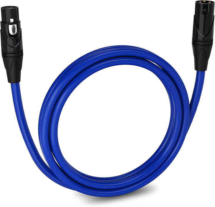 Microphone XLR Cable, Male to Female, 3 Pin Mic Cable for Pro Audio Interface, 6 feet