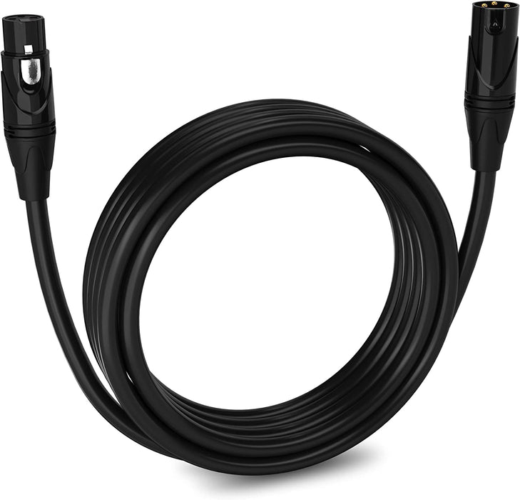 Microphone XLR Cable, Male to Female, 3 Pin Mic Cable for Pro Audio Interface, 15 feet