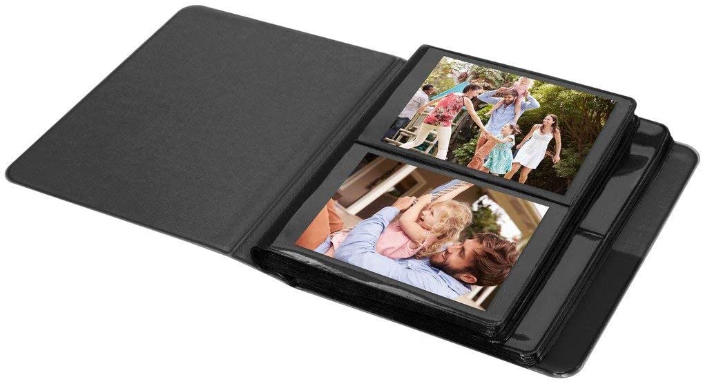 2x3 Photo Album 64-Pocket Mini Photo Album w/ Transparent Window Cover for 2”x3” ZINK Zero Ink Photo Paper Compatible with Kodak, Lifeprint, Polaroid, HP, Canon, Fujifilm 2x3