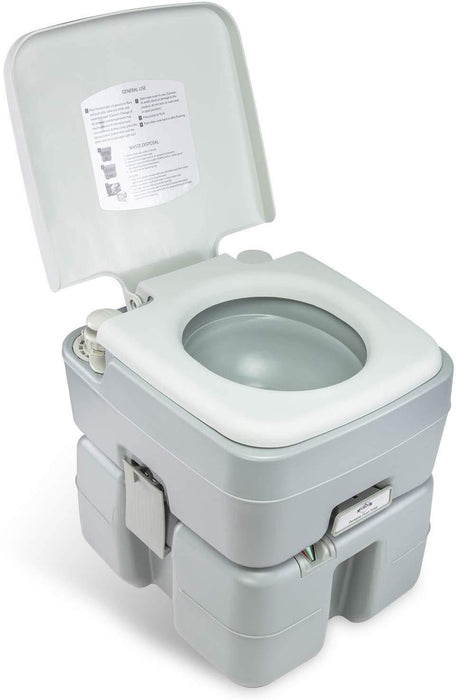 Advanced Portable Toilet, Camping Toilet with Level Indicator and Pressure Valve, 5.3 Gallon (20L)
