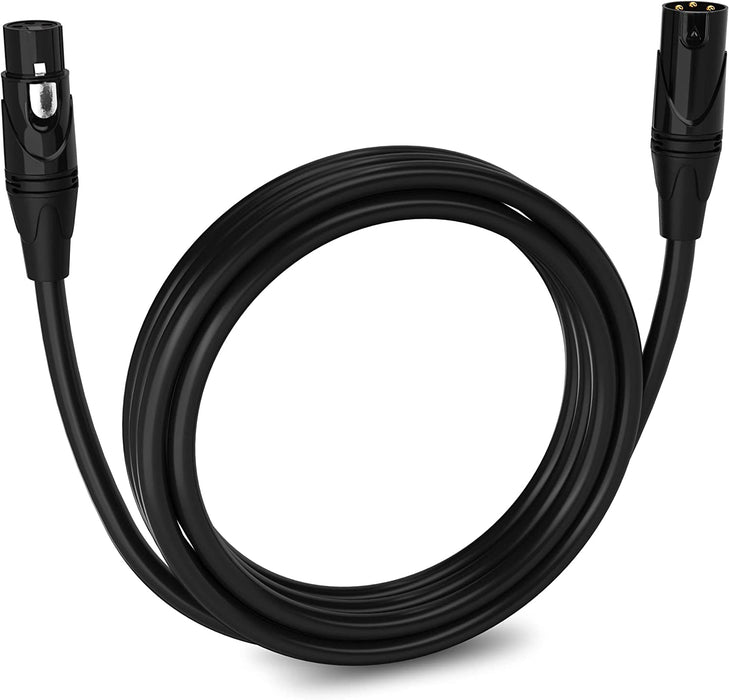 Microphone XLR Cable, Male to Female, 3 Pin Mic Cable for Pro Audio Interface, 10 feet