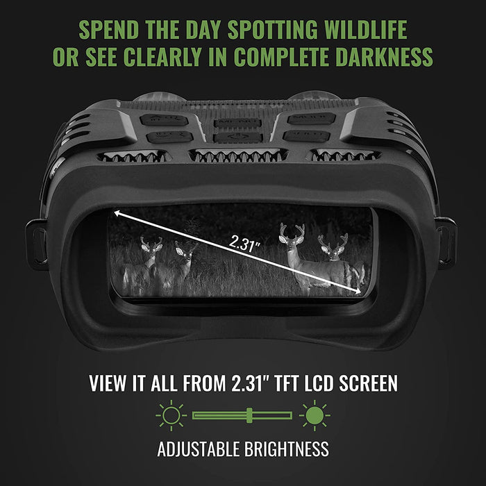 Digital Night Vision Binoculars with Built-in Camera, Capture Photos & Videos with Infrared Vision