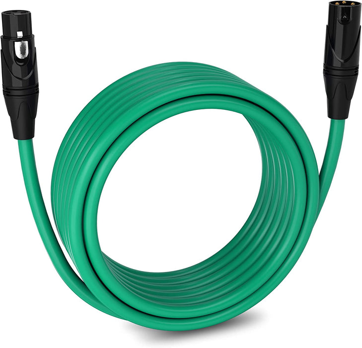 Microphone XLR Cable, Male to Female, 3 Pin Mic Cable for Pro Audio Interface, 25 feet