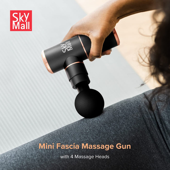 Mini Muscle Massage Gun | Compact Portable Percussive Therapy Muscle Massager with 4 Head Attachments, Adjustable Speed & Carry Case | Lightweight for Travel, Home, Office & Gym.