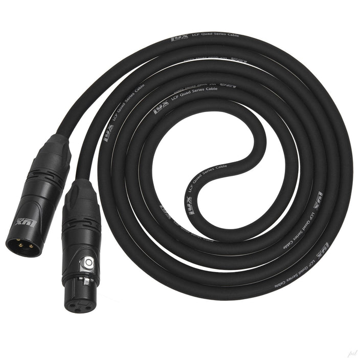 Quad Series XLR Cable, 4-Conductor, Male to Female Cord, 6 feet