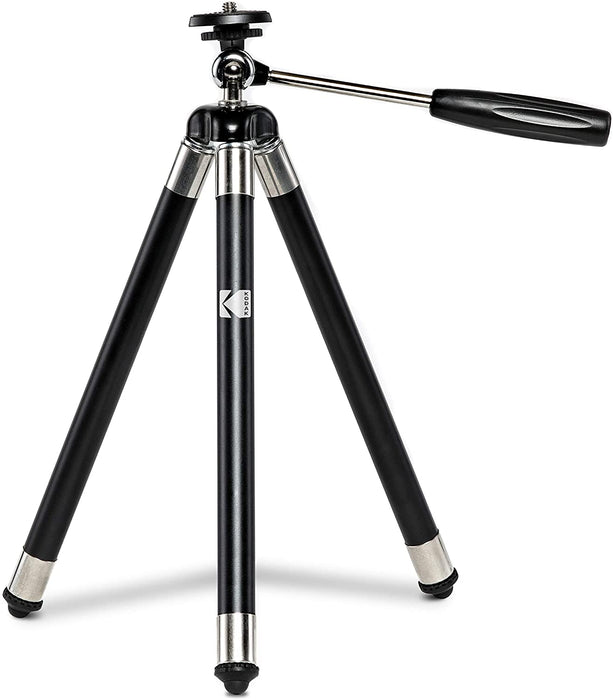 Kodak PhotoGear 42” Tripod Camera & Projector | 8-Section Aluminum Stainless Steel Tripod w/Bluetooth Remote, Height Adjustment, 360° Ball Head, Rubber Feet, Smartphone Adapter