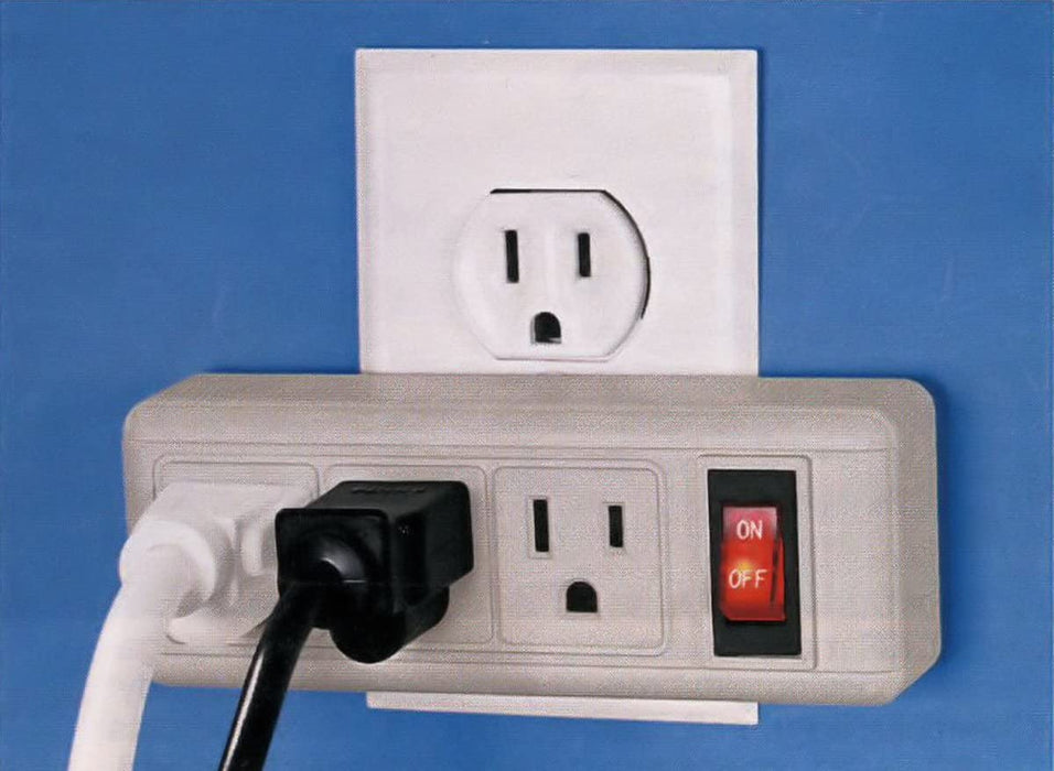 Triple Plug in Cord Switch with Safety Reminder Light