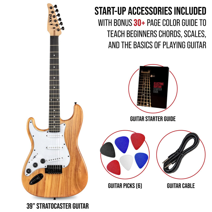 39” Left Handed Stratocaster CS Series Electric Guitar & Electric Guitar Accessories - Natural
