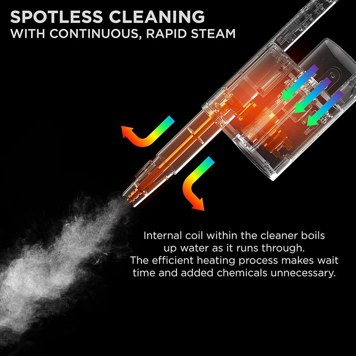 2-in-1 Steam Mop & Cleaning Kit, 10-Piece Cleaner w/ Detachable Handheld Pump