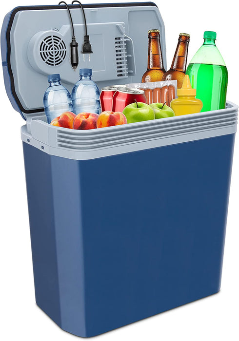 24L Electric Cooler & Warmer, Portable Cooler with Handle, for Cars, Vehicles, Camping & Travel