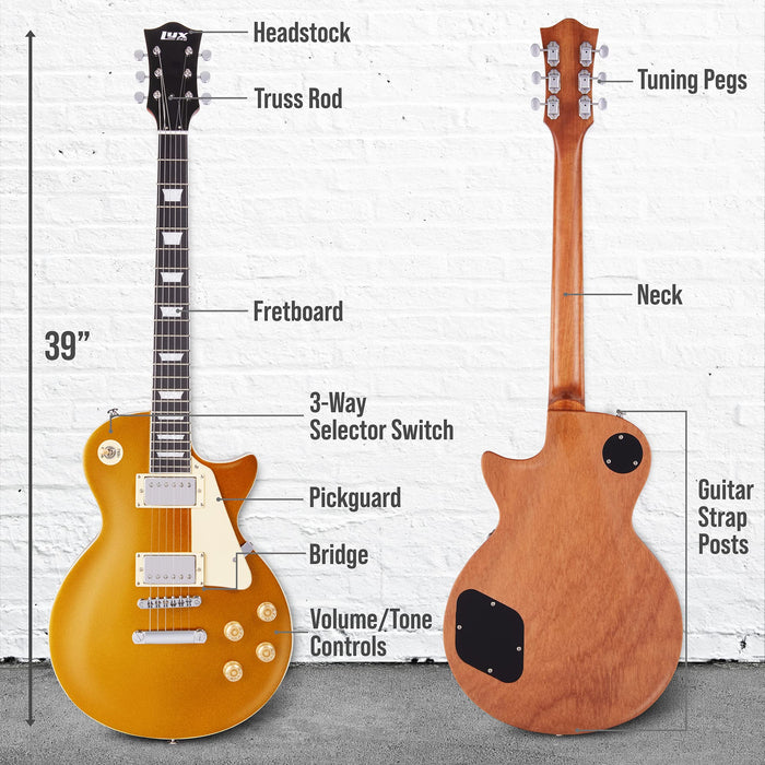 39” SB Series Les Paul-Style Electric Guitar for Beginners - Honey