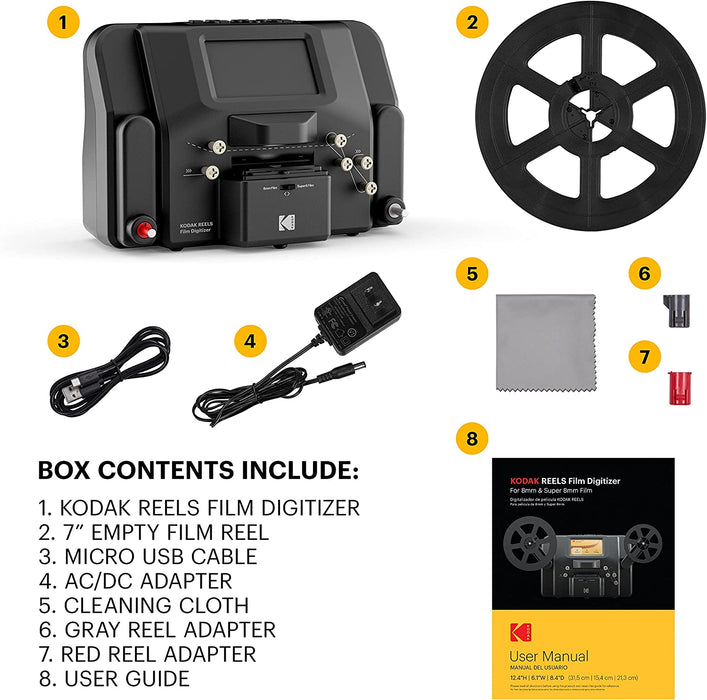 Portable Film Photo Viewer, 8mm & Super 8 Films Photo Scanner & Projector