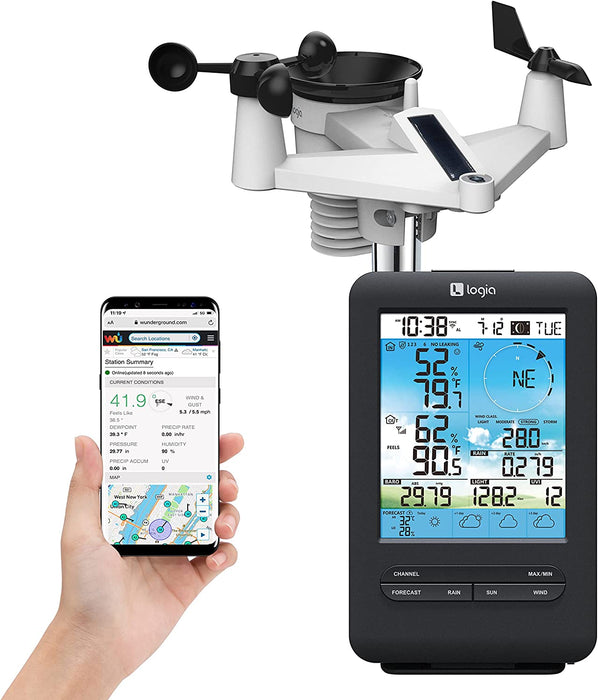7-in-1 Wireless 4-Day Forecast Weather Station with Wi-Fi® and Solar Panel
