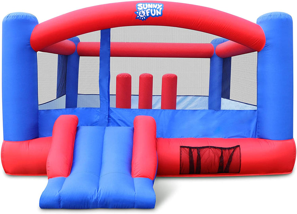 Inflatable Bouncy Castle with Built-in Posts