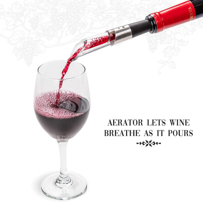 Electric Wine Opener, 7-Piece Wine Gift Set, Electric Bottle Opener, Wine Aerator Pourer