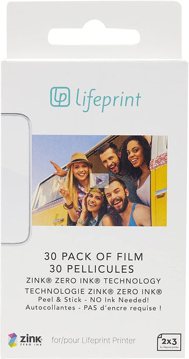 Pack of Film for Lifeprint Augmented Reality Photo and Video Printer.Zero Ink Sticky Backed Film