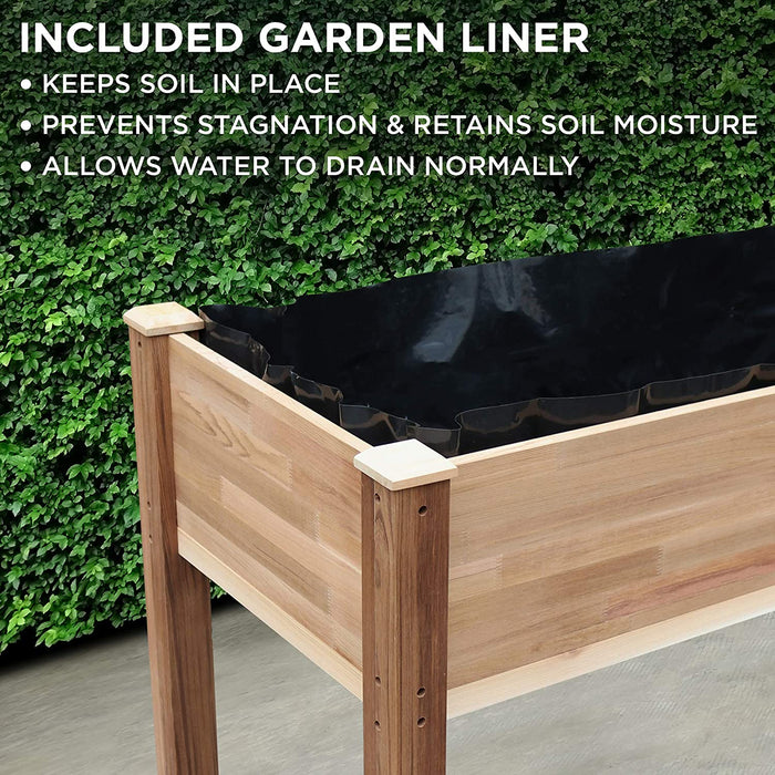 Raised Garden Bed, 49''x 34''x 30'' Elevated Herb Planter for Growing Fresh Flower