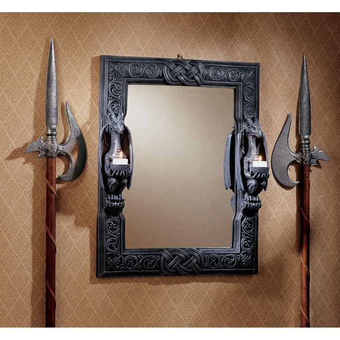 TWIN SENTINEL DRAGONS MIRROR