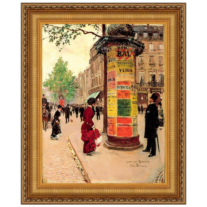 32.5x39.5 PARIS KIOSK EARLY 1880S