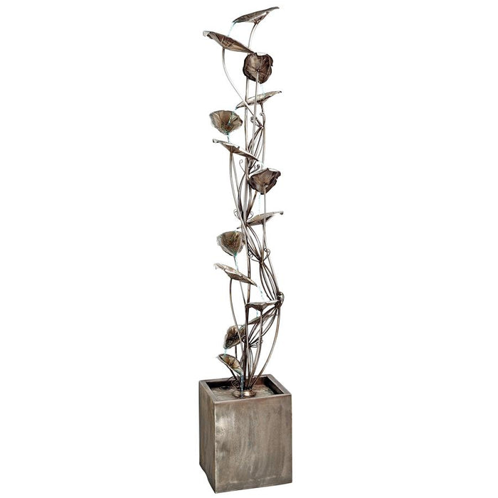 WANDERING LEAF METAL TOWER FOUNTAIN