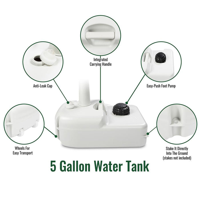 Advanced Portable Sink, Outdoor Sink & Hand Washing Station, (19L)Water Tank, Wheels & Soap Dispenser