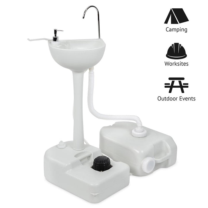 Portable Sink, Outdoor Sink & Hand Washing Station,Water Tank (19L) , Wheels and Soap Dispenser
