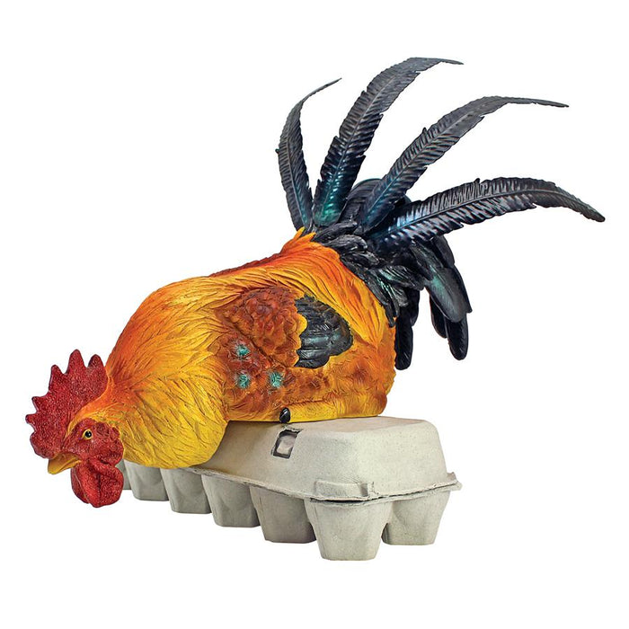 ROOSTERS PERCH SITTING CHICKEN STATUE