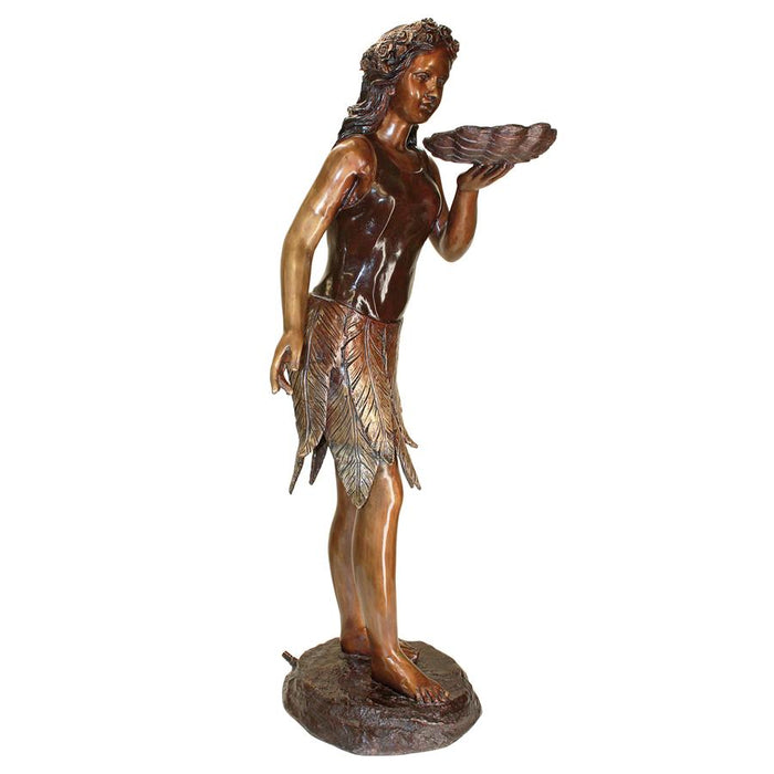 LEAF MAIDEN BRONZE STATUE