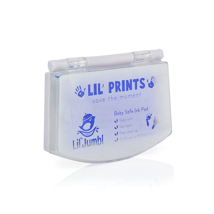 Lil' Jumbl Baby Hand & Foot Memory Ink Stamp Keepsake Pad (Blue)