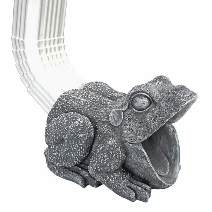 FROG GUTTER GUARDIAN DOWNSPOUT STATUE