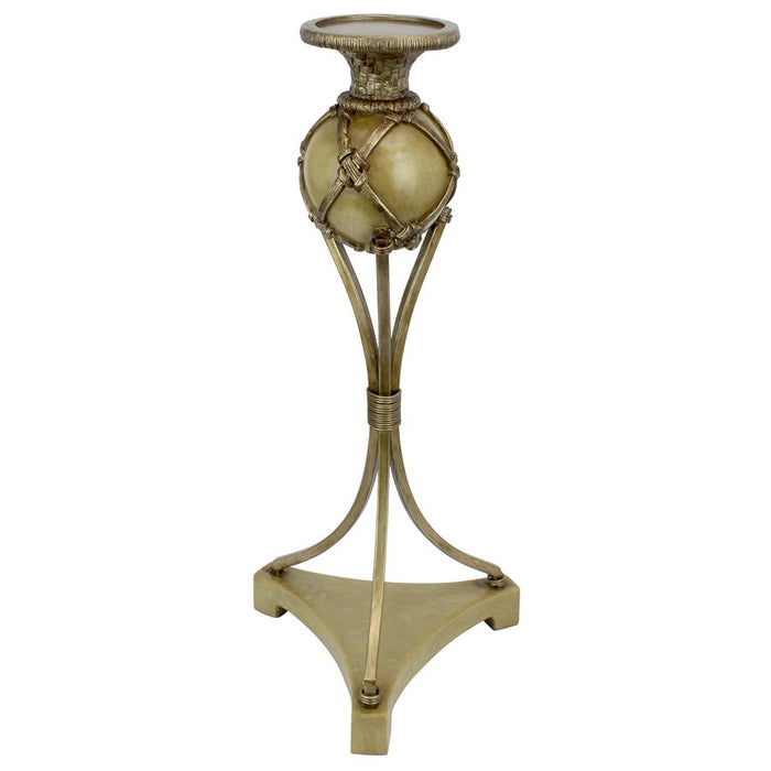 WOVEN ORB 18IN CANDLESTICK