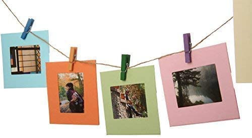 Zink Photo Square Frames, string and clips