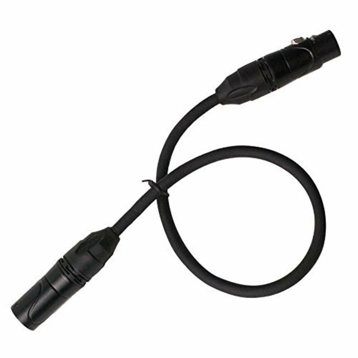 Quad Series XLR Cable, 4-Conductor, Male to Female Cord, 3 feet