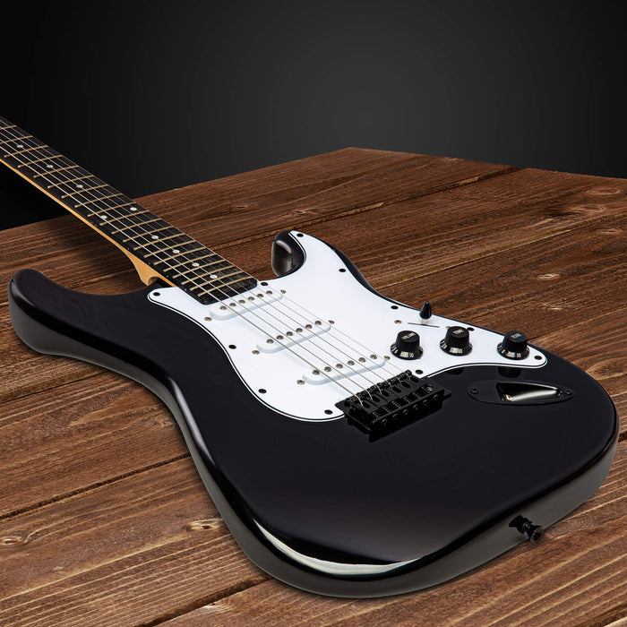 LyxPro Electric Guitar Kit, 39” Electric Guitar with Amp & Electric Guitar Accessories, Black
