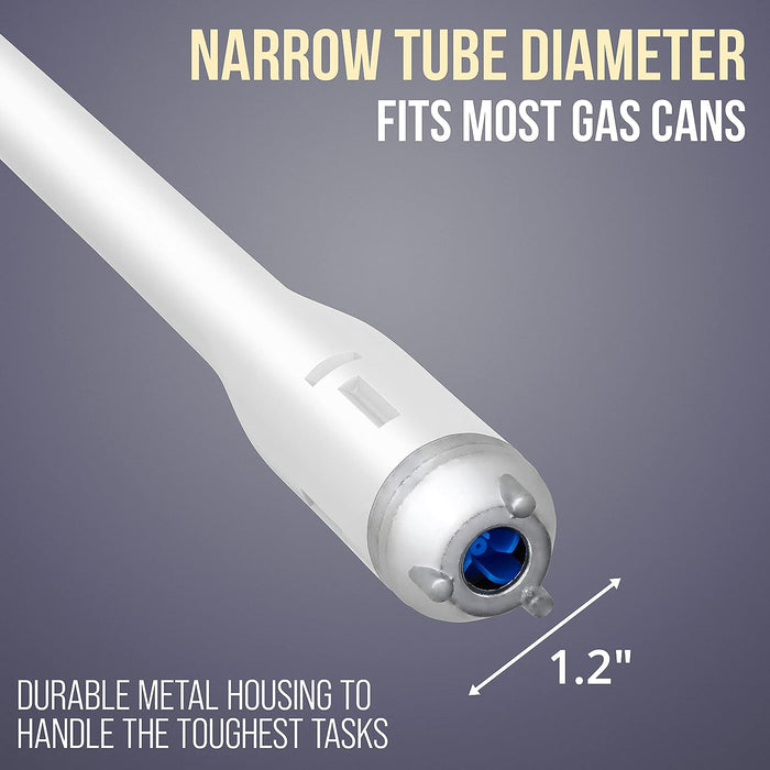 Deway Automatic Fuel Transfer Pump W/Rubber Hose & Nozzle for Flow Control & Stop, Fits All Cans